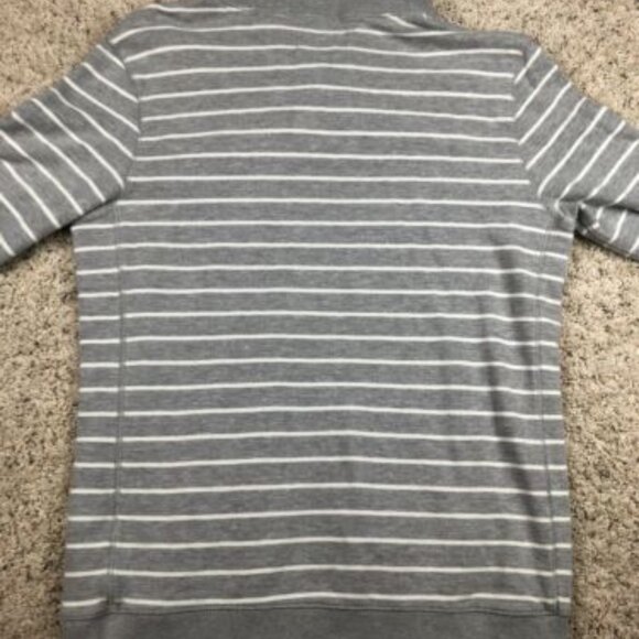American Eagle Mens Medium Gray Striped Vintage Classic Fit Long Sleeve Sweater - Picture 10 of 10